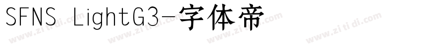 SFNS LightG3字体转换